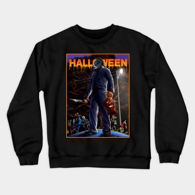 Halloween Michael Myers Crewneck Sweatshirt by sk8rDan